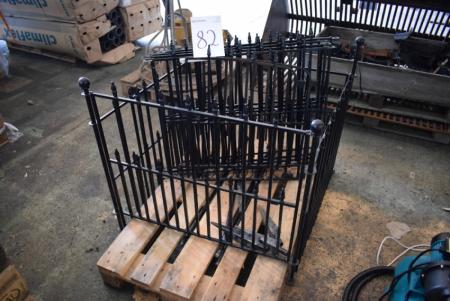 Wrought iron fence, an 8-m + double gated