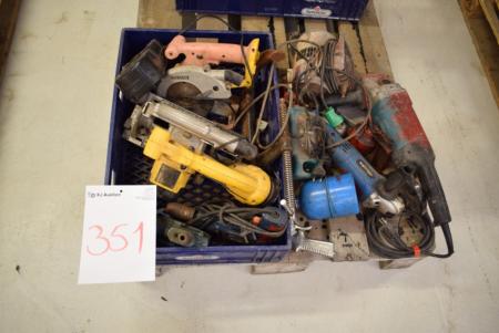 Misc. Power tools, angle grinder, circular saw, drill etc. not tested
