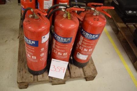 6 pieces. fire extinguishers