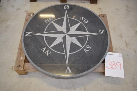 Kompas dæksel/skagendæksel Ø 72 cm (mindre revner i granitten)