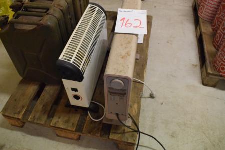 2 stk. el radiatorer