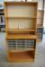 Shelf 83 x 85 cm + m filing cabinet. Tambour door 83 x 85 cm