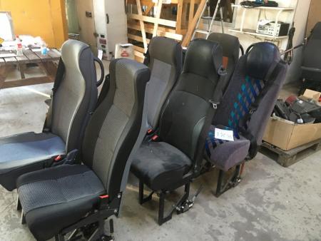 6 single seats with harness.