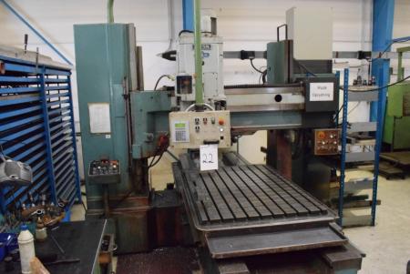 Drilling / milling work, mrk. MAS, YR5N. Level 1800 x 120 mm, with the control, incl. workshop table with accessories
