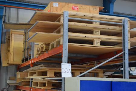 2 Study pallet rack L ca. 280 cm / pcs. H ca. 3 m. Do first collected by agreement