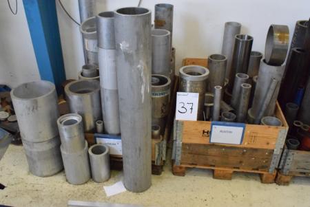 Pallet with div. Stainless + pallet base tube with an aluminum base tube
