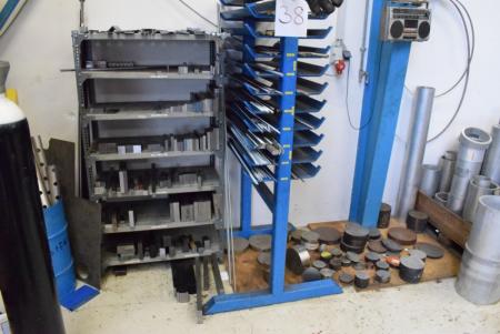 Div. Tool steel floor and rack + rack with threaded rods