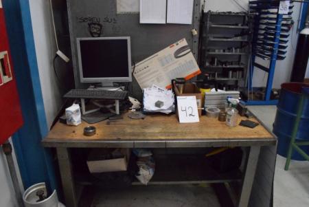Workbench D x 75 cm L 150, incl. display and scanner + 2 workshop tables