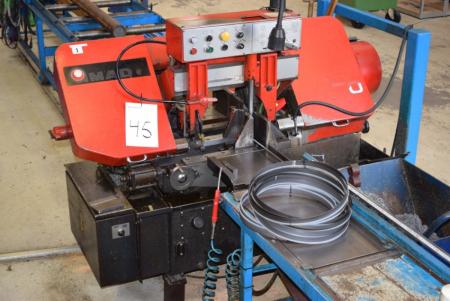 Bandsaw aut., Mrk. Amada with aut. Feed, model HA250, incl. taxiway on rails and extra blades