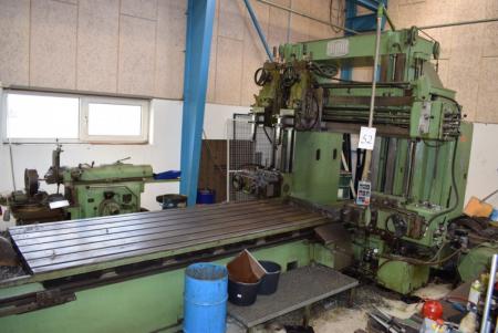 Metal Planer, mrk. WMW, type 1250 x 3000. Service weight estimated 20 T, incl. table of contents