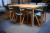 Table 80x 180 cm m. 7 chairs