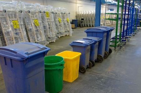 5 stk affaldscontainere på hjul 