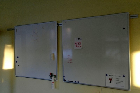 2 stk whiteboard 1200 x 1200 mm  