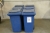 6 stk blå affaldsspande 
