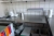 Rustfri køkkenbord med 2 vaske 620 mm x 3350 mm væghængt inkl aflægningsbord rustfri 620 mm x 1475 mm 
