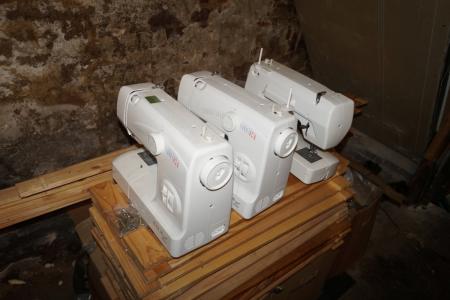 3 sewing machines.
