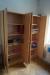 2 pcs cupboards with contents. Without key. 184x78 cm with trash can.