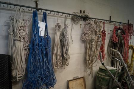 Other rope etc on the wall.