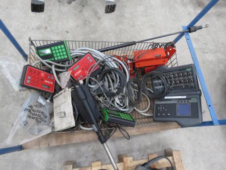 Pallet with various agricultural electronics