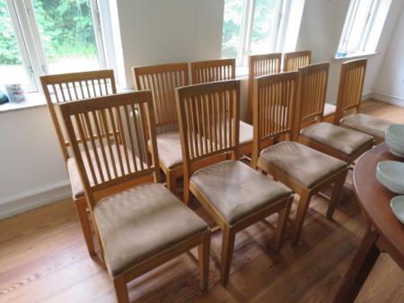 10 dining chairs in oak