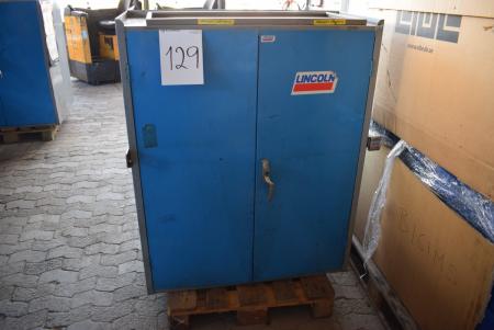 Steel cabinet with plastic boxes