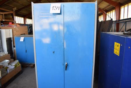 Steel cabinet with plastic boxes