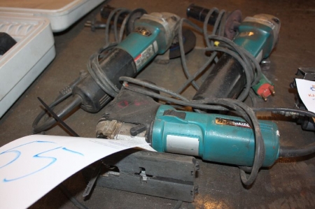 (3) power tools: (1) Makita padsaw and (2) makita angle grinders