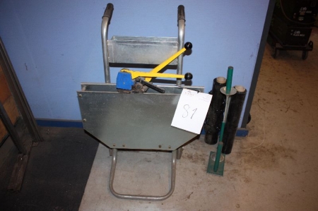 Strapping cart with strapping tool + foil wrapper and foil