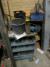 Various contents in the corner including toolbox with cart and so on.