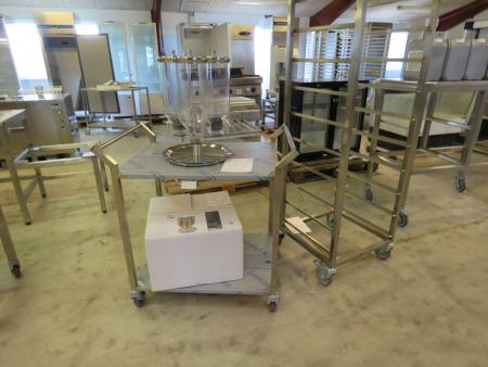 Stainless steel scroll table 96x96x60 cm