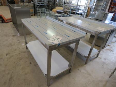 Stainless steel plate 1400x700x900 mm.