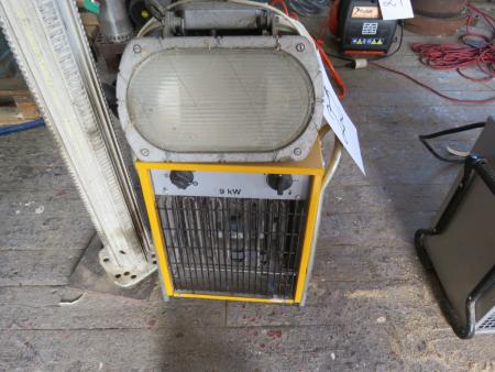 Heating fan 9 kW and outdoor lamp