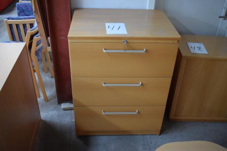 Filing cabinet m. 3 drawers 81 x 106 cm