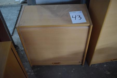 Filing cabinet m. Tambour door 79 x 80 cm