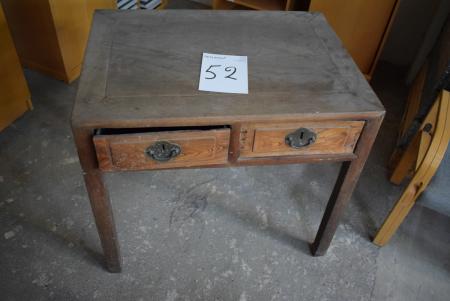 Antiker Tisch m. Schubladen 2 B 91 H x D 83 x 66 cm