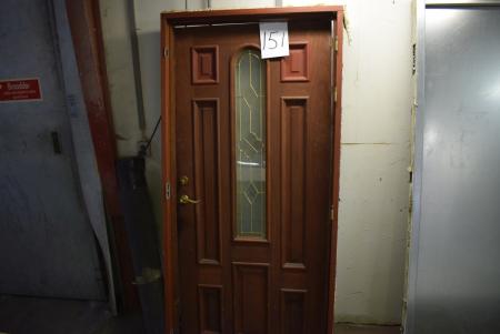 Exterior door mahogany 94.8 x 202.8 cm. used