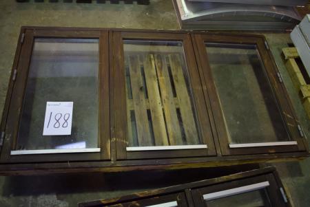 3-bay window wood 180 x 100 cm