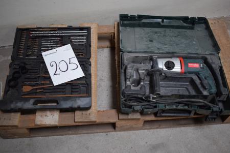 Impact drill, mrk. Metabo + suitcase with div. Should