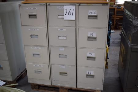 3 pieces. filing cabinets