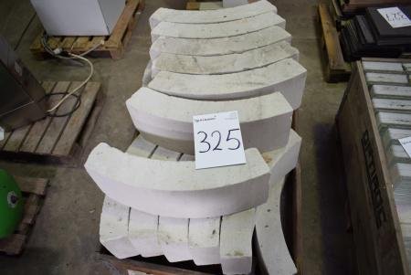 Pallet m. Siporex curved blocks