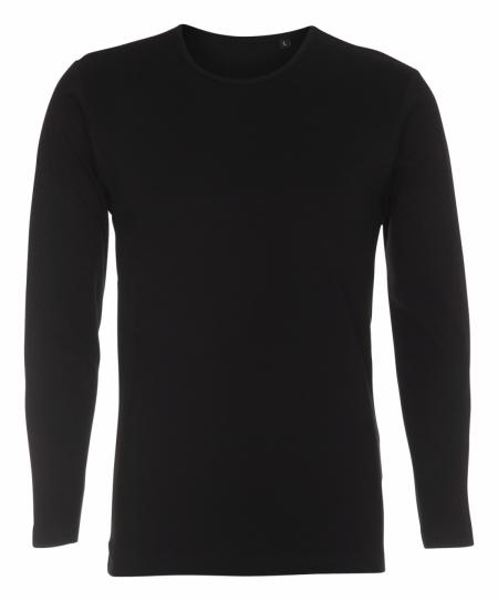 Firmatøj ohne Druck ungenutzt: 24 Stück. T-Shirt mit langen Ärmeln, Rundhalsausschnitt, Schwarz, 100% Baumwolle. 5 XXS - XS 5 - 5 S - 5 XL - 4 XXL
