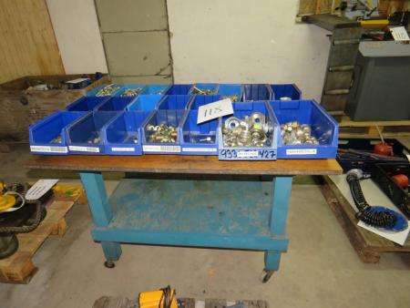Trolley + 20p. Sorting Boxes with various hydraulic fittings