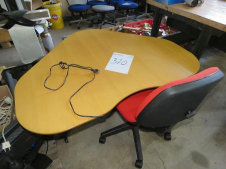 El Steh- / Sitz-Schreibtisch mit Stuhl