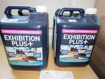 4 Flaschen 5 Liter mit Exhibition Showroom Plus-Reiniger