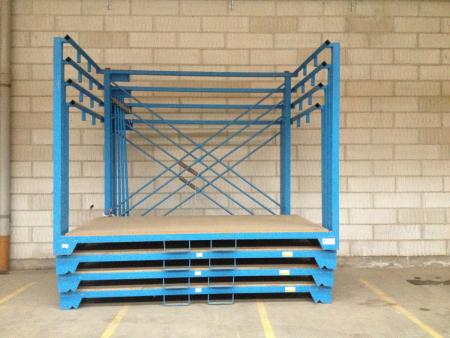 3 pieces. transport cages for trucks with a 15 mm bottom plate B: 2,400 mm D: 1,200 mm H: 1800 mm can be stacked maximum weight 2800 kg