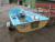 Fiberglass Dinghy 12.3 "with mast, sails, keel, rudder and ophalervogn, suitable for coastal fishing