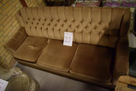 3 pers. Sofa, fabric velor