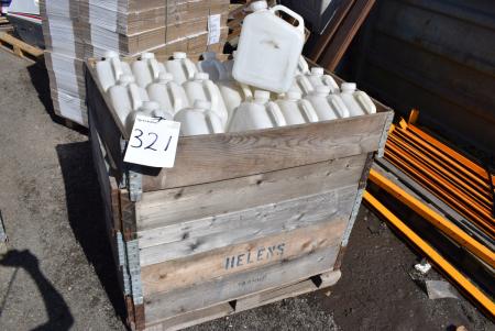 Pallet with 5 l containers. unused