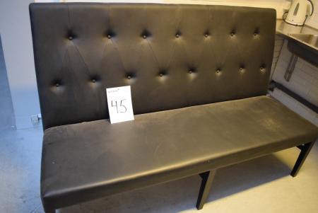Black leather sofa. Have minor injuries