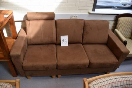 3 pers. sofa brun